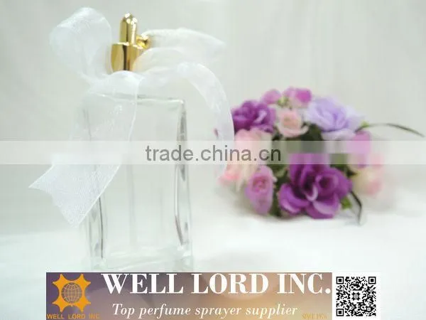 White wedding dress rush parfum clear glass 100 ml bottle