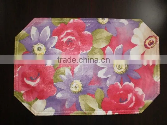 vinyl golden/silver printed table mat