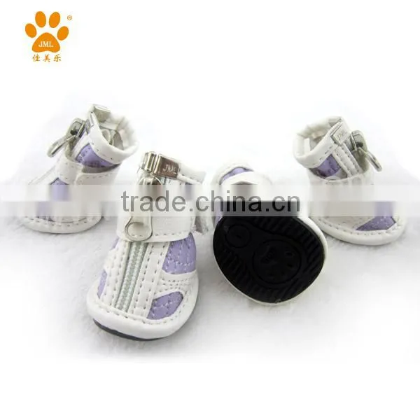 JML fashion PU leather weightlifting red dog shoes for sale pet shoes pet accessories
