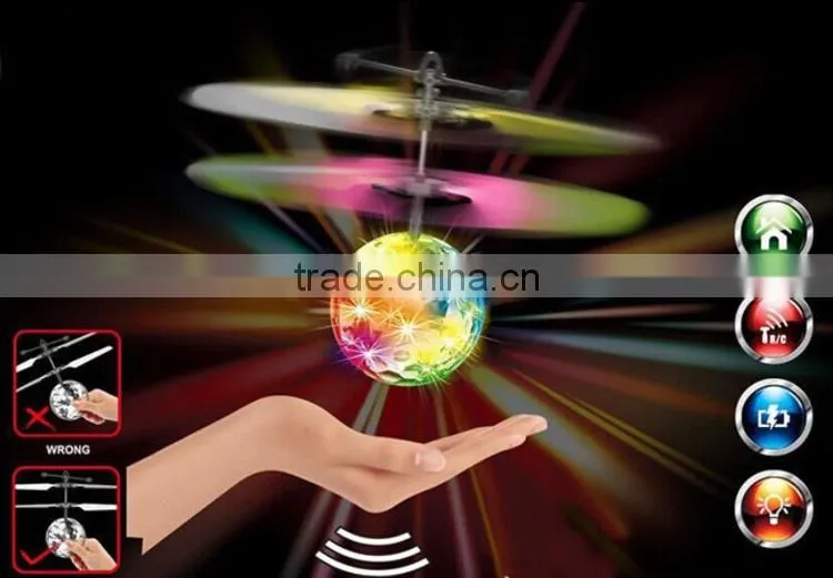 Infrared RC Sensor Flying Ball with cool light,Infrared RC hand control flying ball