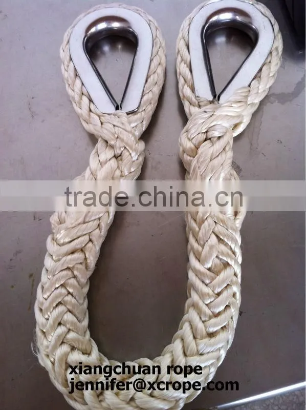 UHMWPE rope with capel 0.9 meters /blue UHMWPE safety rope with capel/Fall prevention device