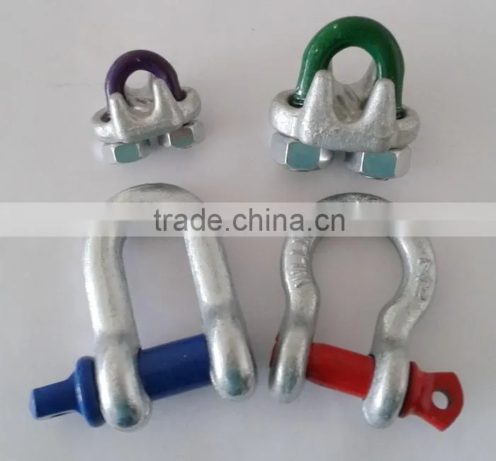Hot sale sprayed U.S. type wire rope clip , rigging shackle