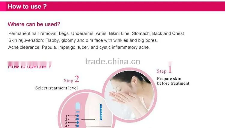 2016 lastest apollo ipl machine for body hair removal
