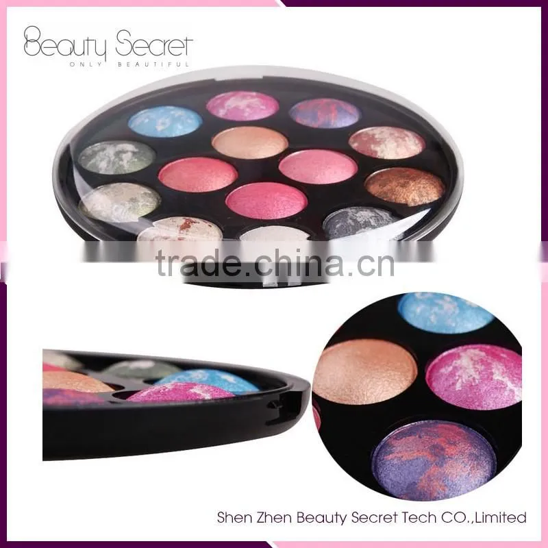 Wholesale 14 colors Baked Powder oem makeup Eyeshadow palette packaging