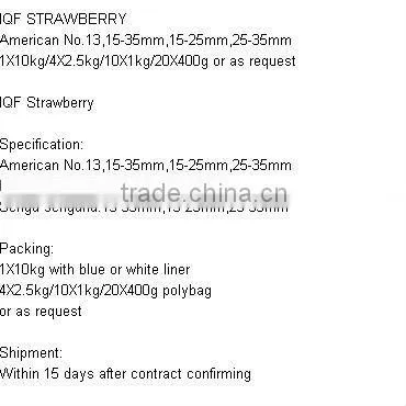 2014 Hot Sale Frozen Strawberry/American No.13/Sweet Charlies From China