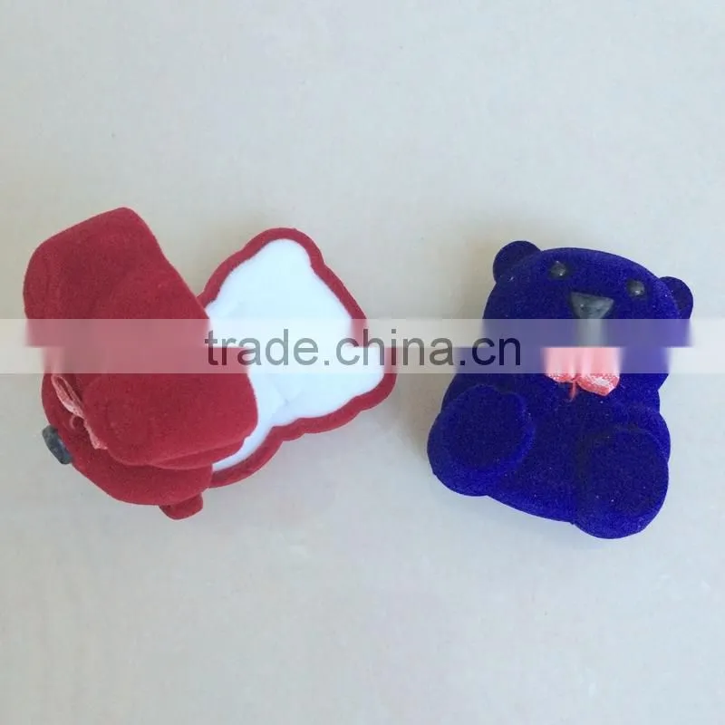 Fashionable wholesale ring boxes with little bear shape