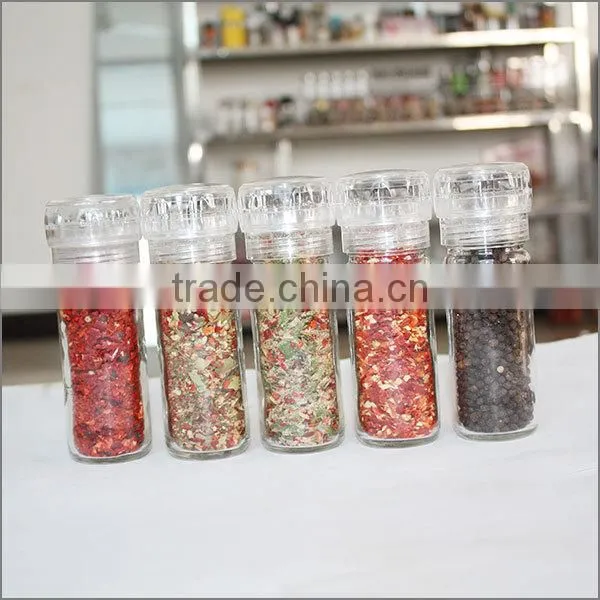 mixed pepper in grinder
