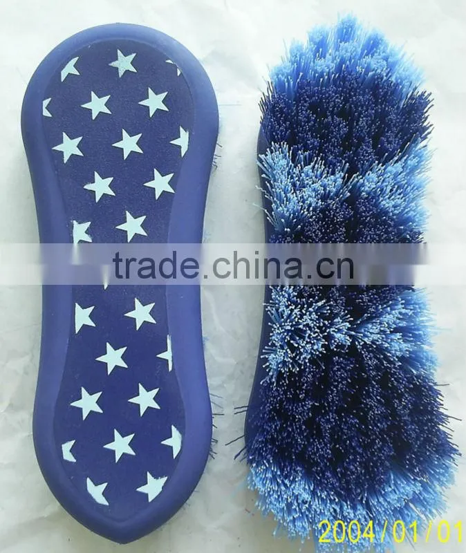 plastic back horse brushes with long pp bristles