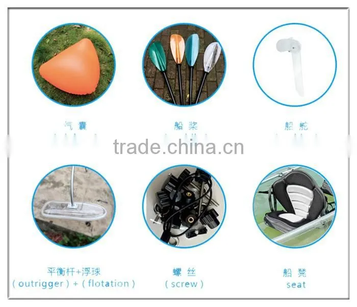 2 person clear bottom pedal fish kayak made in china