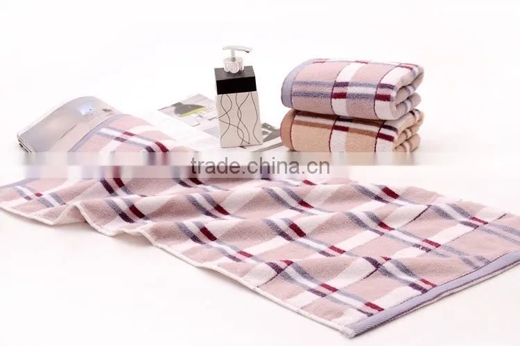 2015 wholesame fashion design china bath microfiber towels check face towels