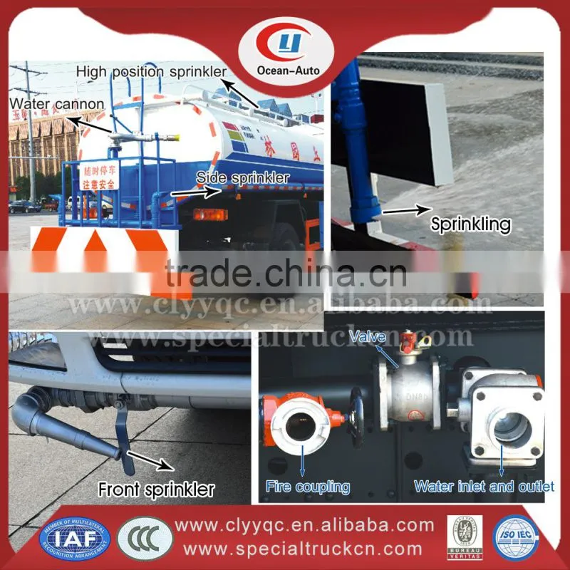 Dongfeng 4X2 water truck 10000 liter water tank truck