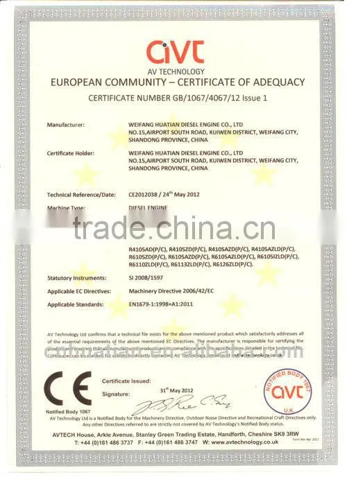Weichai Brand Diesel Engine for Generator 13.5KW-300KW