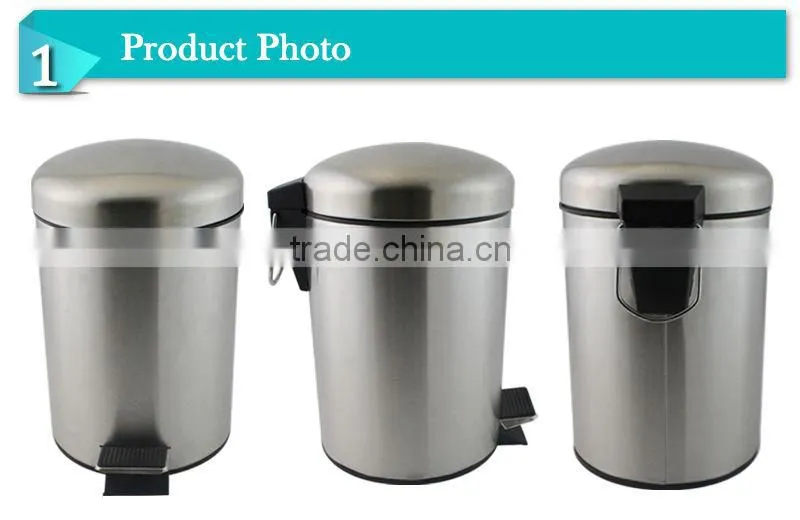 Commercial stainless steel foot pedal dustbin outdoors garbage can (DSUB)