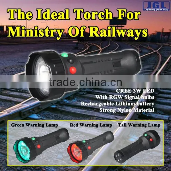 High power 700lm RGW hand heldled led rechargeable tarmy torch light rescue equipment