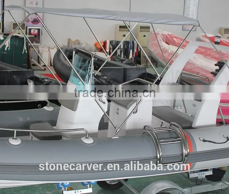 Rilaxy Factory Directly 5.2m 17ft dual layer fiberglass hull rigid inflatable boat RIB520A