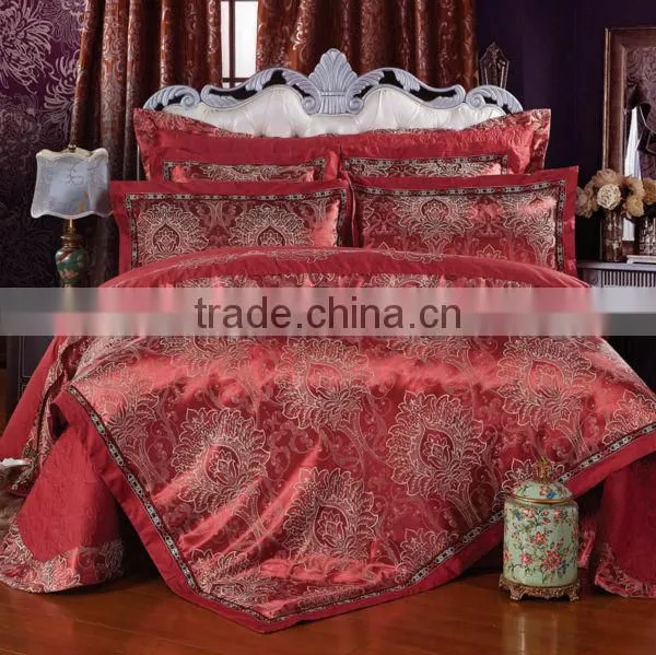 Romantic Honey Pink Lace Comforter Set, Wedding Set
