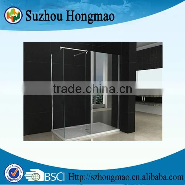 Quadrate frameless 2 sided shower enclosure