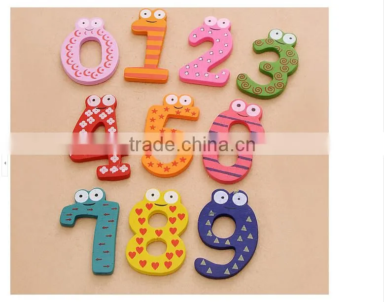 digital wooden educational fridge magnets for home decor