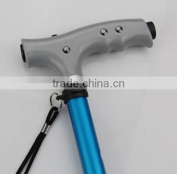 folding nordic walking stick with flashlight 2 sections, SZ19005F