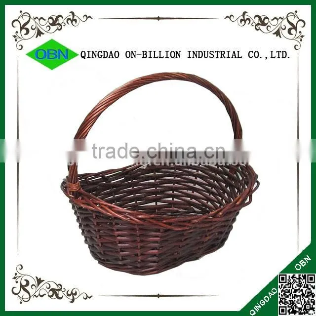 Cheap christmas basket wicker woven empty gift basket