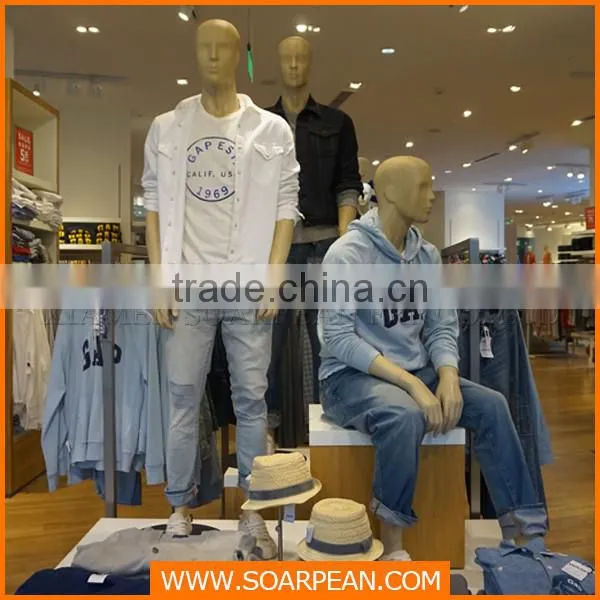 Window display props fiberglass transparent adult mannequins for sale