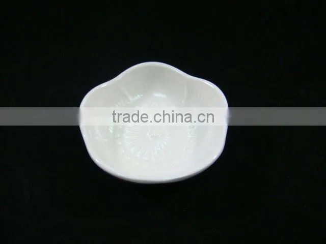 White solid melamine sauce dish