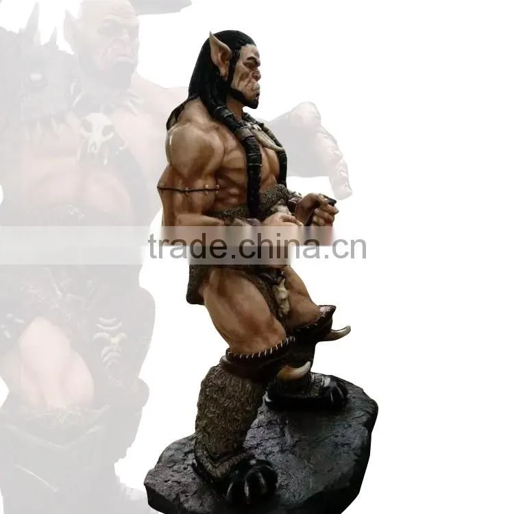 outdoor garden decoration fiberglass World of Warcraft life size movie statues