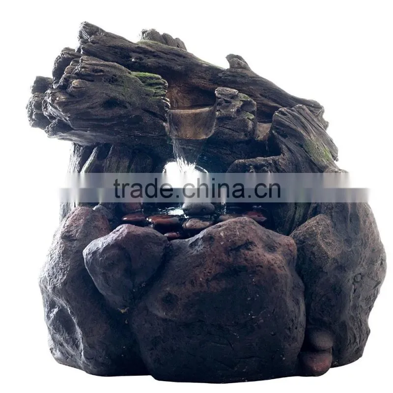 Pure Garden LED Lighted Rockery Fountain with Pump