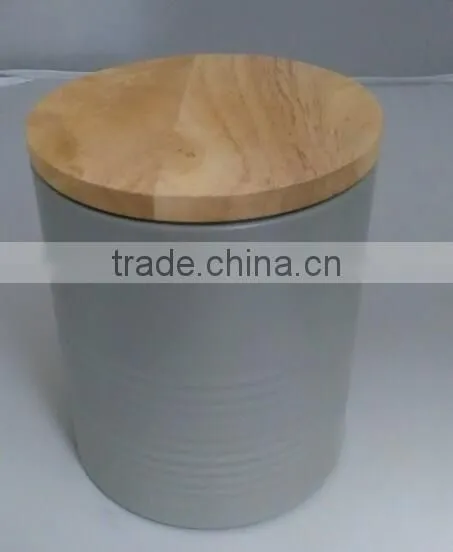 Metal BAMBOO LID kitchen container set of 3 kitchen canister set of 3