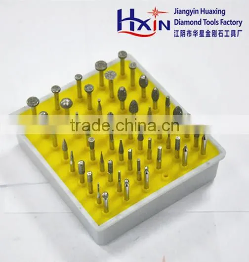 Diamond abrasive mounted point with 3mm shank