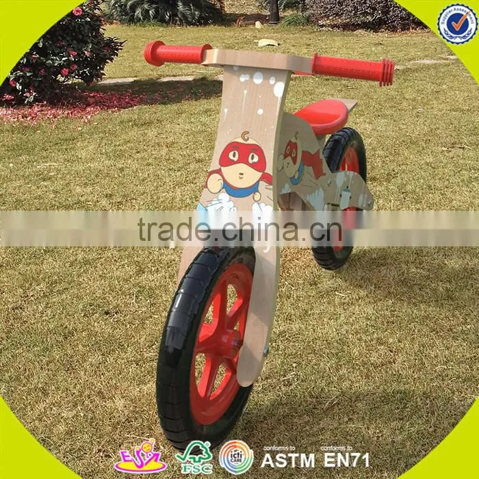 Wholesale top sale wooden baby balance bike new fashion baby balance bike useful bike with no pedal W16C030