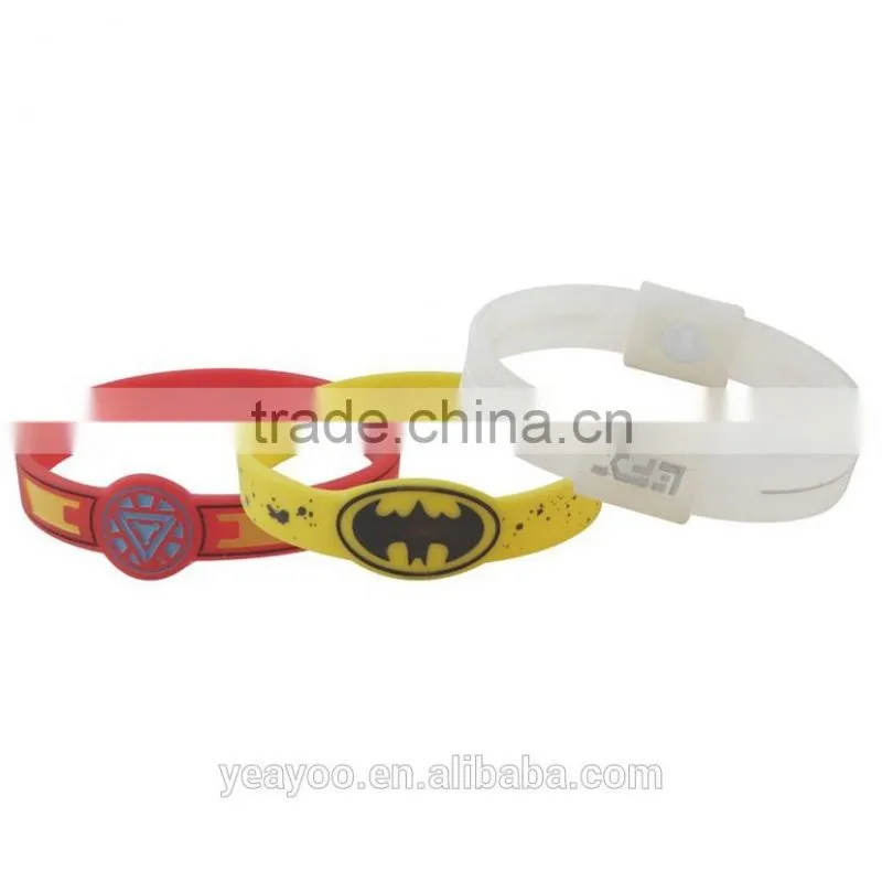 Promotional country flags silicone bracelet
