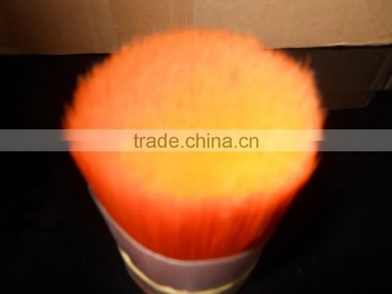 ORANGE PBT NYLON TAPERED FILAMENT FOR PAINT BRUSH BRISTLE/ ARTIST BRUSH FIBER
