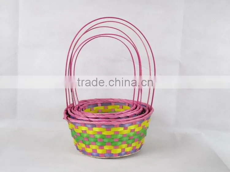 colorful bamboo baskets for decorating or storage