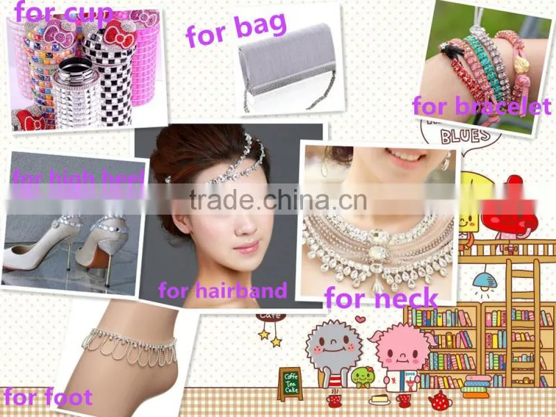 New A class quality dress crystal trim fancy rhinestone chain