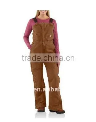 Women Work Uniforms / Sandstone Duck Bid & Braces Overall