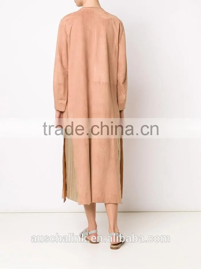 hot sale high quality women long suede coats wholesale