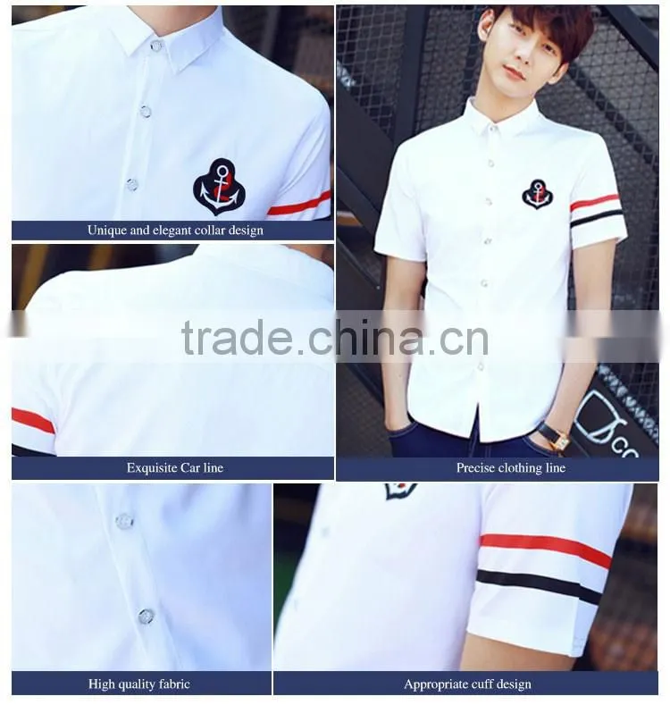 School White Cotton Shirt And Navy Blue Denim Skirt Sets