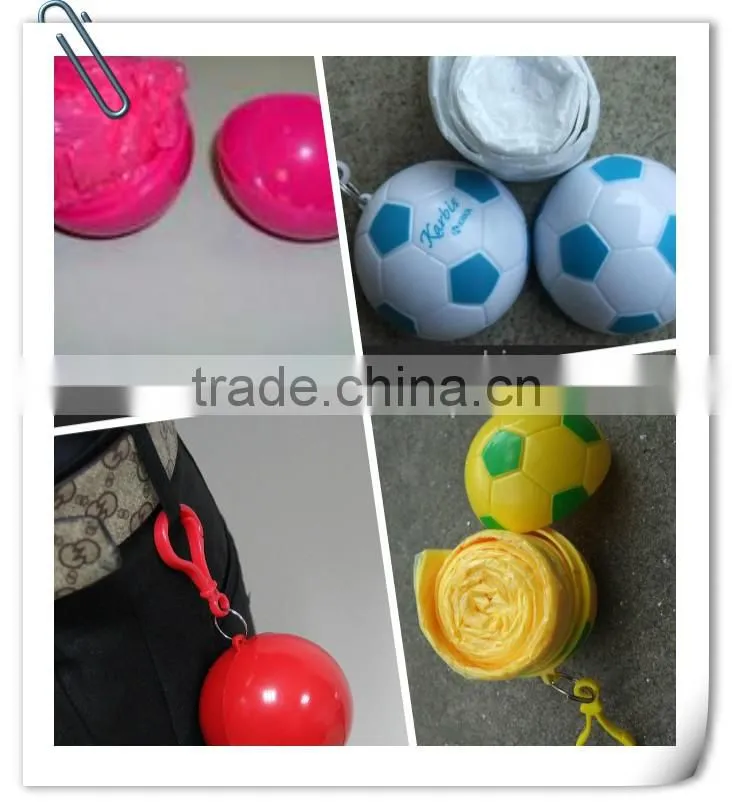 Disposable Spherical Poncho with Key Ring
