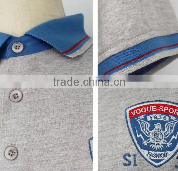 OEM service embroiderered tshirt 2015 summer polo men