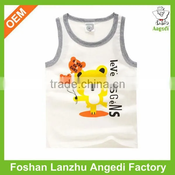 Top quality wholesale kids cotton vest for baby