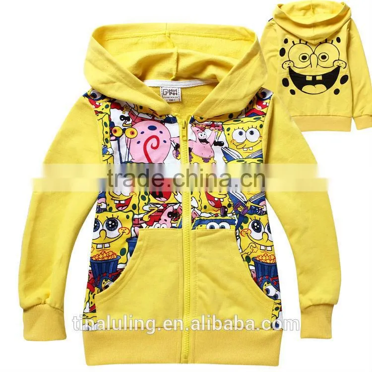 boys cartoon hoodies children Sweatshirts kids 100% cotton hoodies
