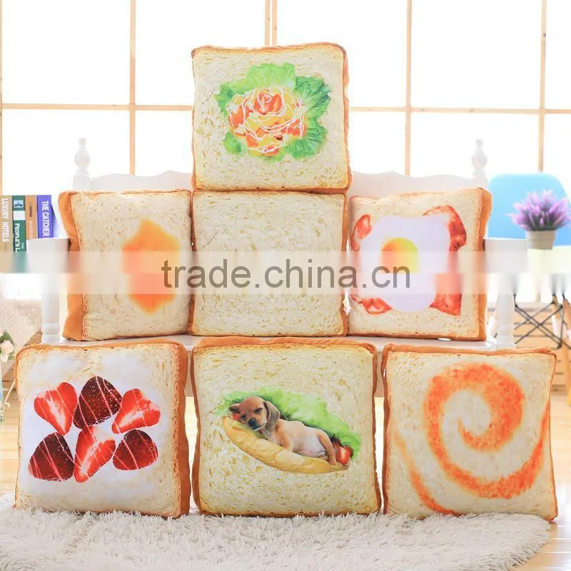 cushion pillow soft cat bed toast butter egg funny sponge cushion
