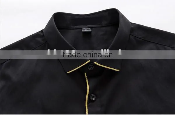 2016 men slim fit casual dress shirt