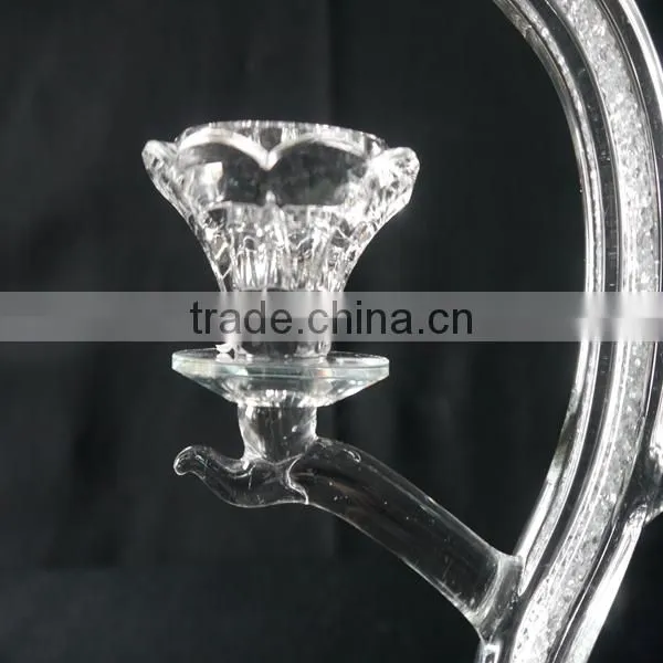 new type crystal candle holder centerpieces inside have small diamond on pillar