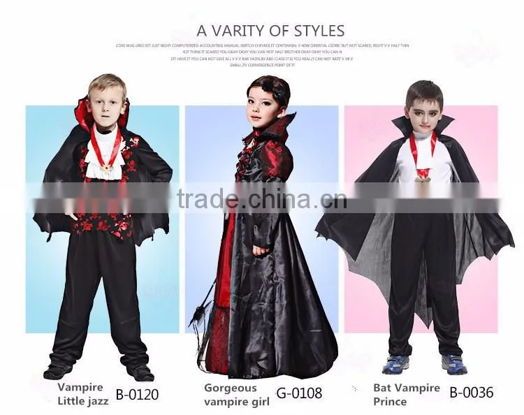2016 Hot selling wholesale halloween vampires costume for boys