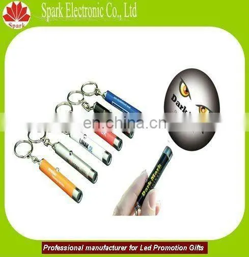 mini led keychain light projector torch promotion items