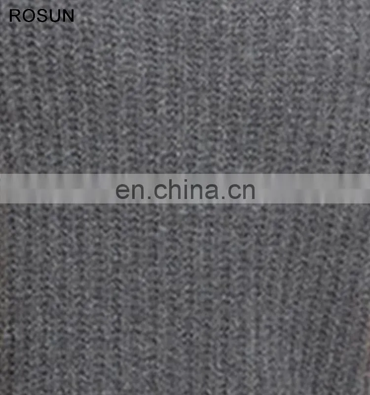Women Grey Chunky Rib Cashmere Sleeveless Turtleneck Sweater