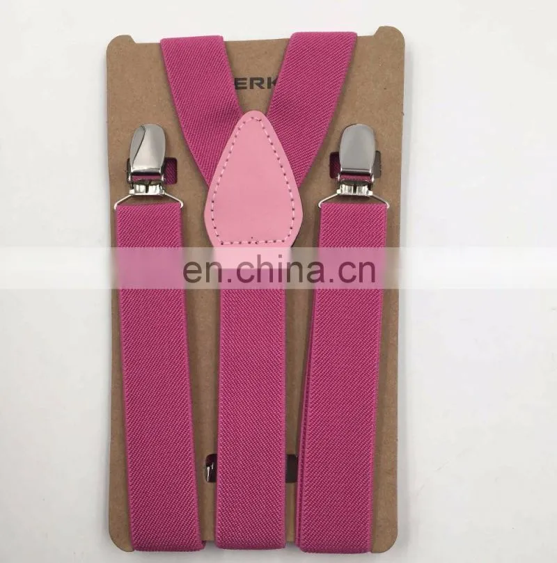 2017 HOT SALE best quality kids suspenders 25 colors available