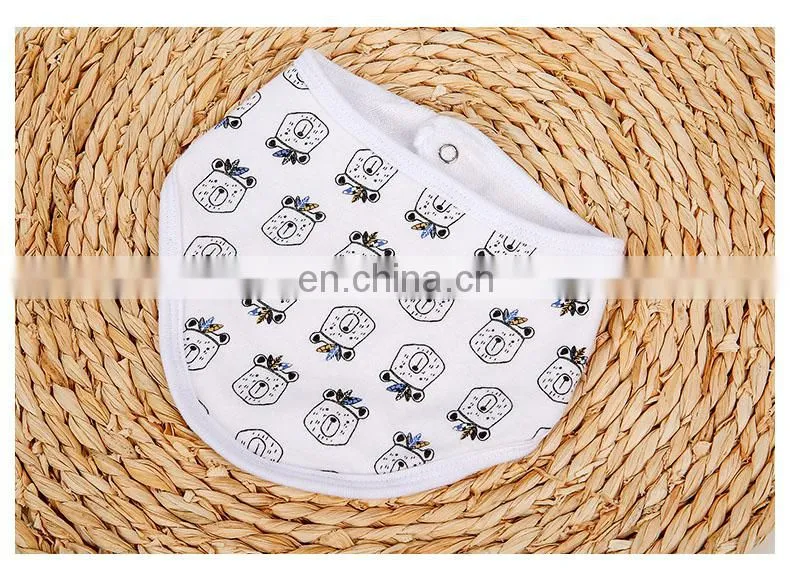 Waterproof cotton baby bandana drool bibs for babies trendy cartoon baby bandana bib